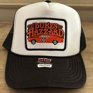 OTTO Black and White Dukes of Hazzard Trucker Hat